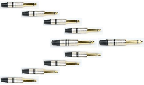 10x mono klinkenstecker mm - mono, 6,3