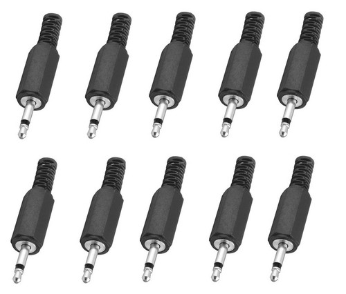 10x 5mm klinkenstecker mono - 3,5mm,